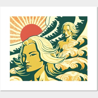 Japanese Surfers Posters and Art